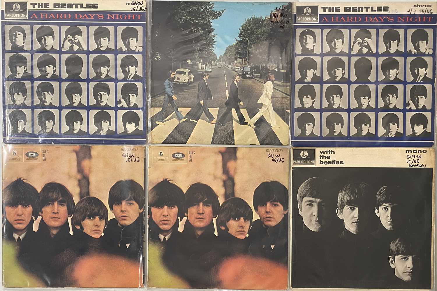 Lot 4 - THE BEATLES - LP PACK (BLACK/ YELLOW PARLOPHONE LABELS)