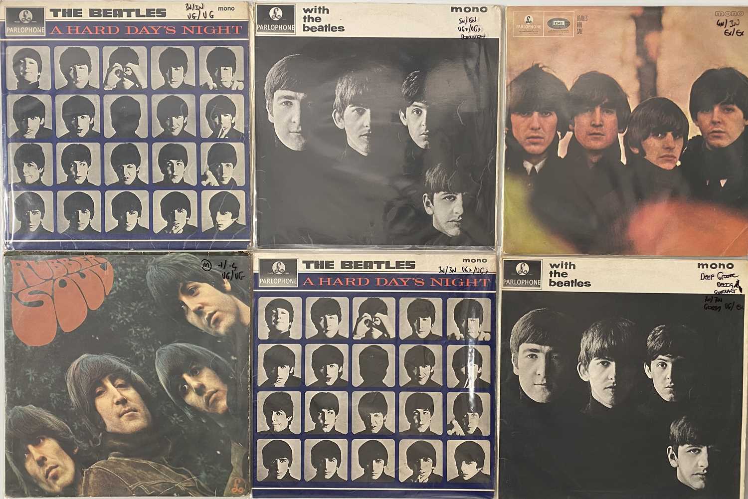 Lot 5 - THE BEATLES - LP PACK (BLACK/ YELLOW PARLOPHONE LABELS)