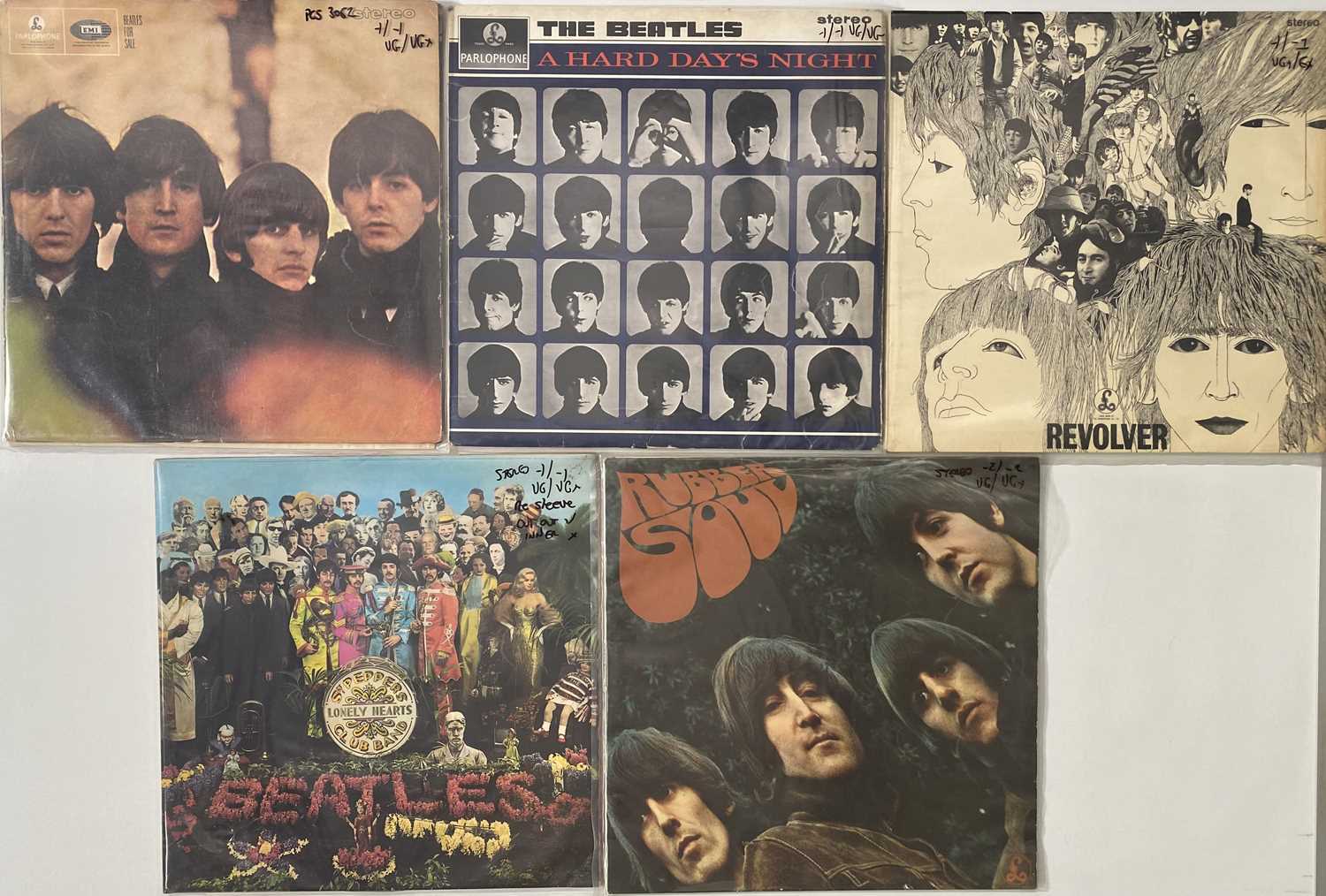 Lot 7 - THE BEATLES - UK STEREO LP PACK (ORIGINAL/ EARLY UK COPIES)