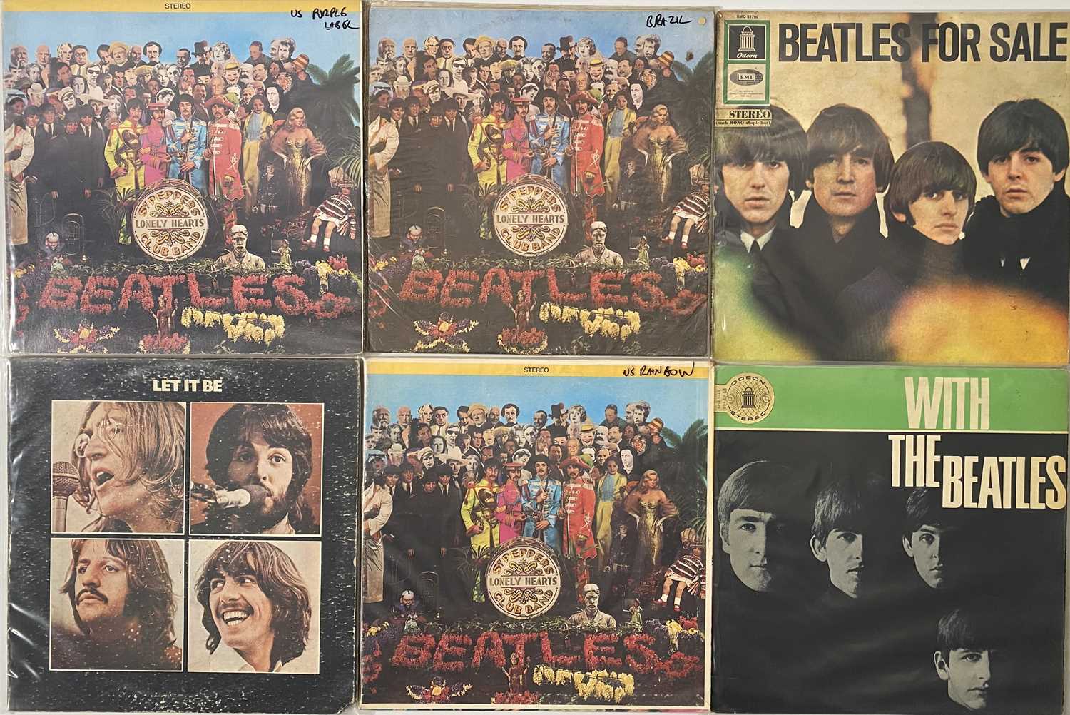 Lot 9 - THE BEATLES - OVERSEAS LPs