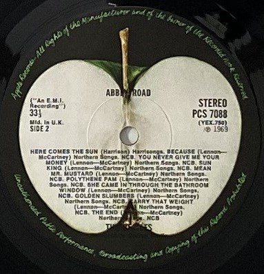 Lot 25 - THE BEATLES - ABBEY ROAD LP (ORIGINAL UK 'MISALIGNED' COPY - PCS 7088)