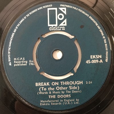 Lot 41 - THE DOORS - BREAK ON THROUGH (TO THE OTHER SIDE)/ END OF THE NIGHT 7" (UK OG - ELEKTRA EKSN 45-009)