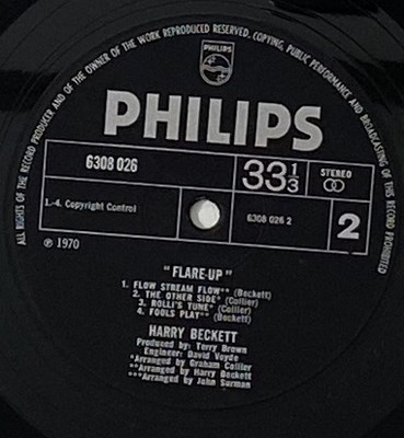 Lot 50 - HARRY BECKETT - FLARE UP LP (BOP JAZZ - UK PHILIPS 6308 026)