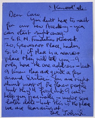 Lot 168 - THE BEATLES - JOHN LENNON - A HANDWRITTEN LETTER, SEPTEMBER 1967.