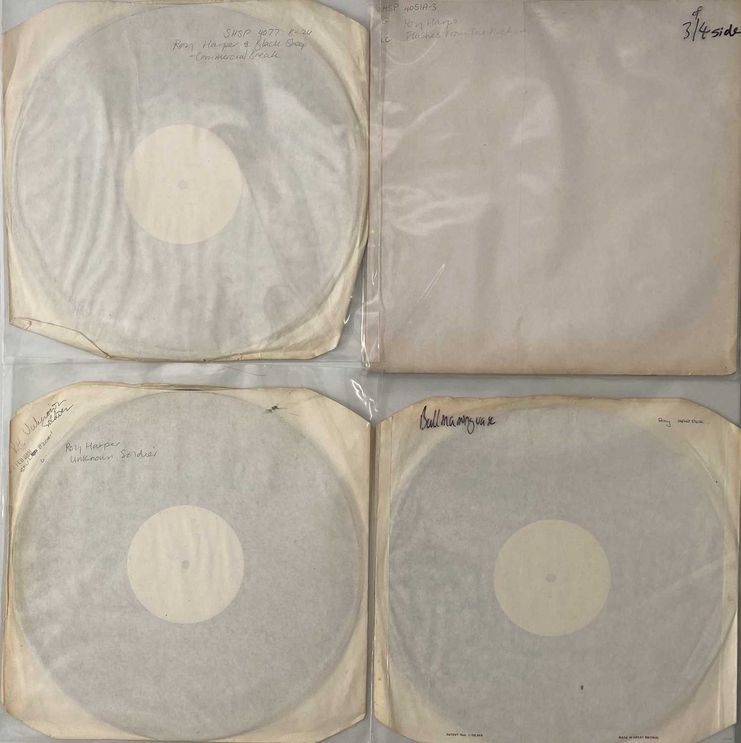 Lot 740 - ROY HARPER - TEST PRESSING LPs (INCLUDING COMMERCIAL BREAKS).