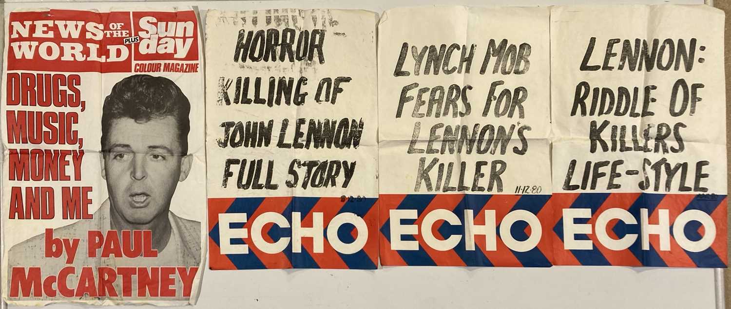 Lot 87 - THE BEATLES - ORIGINAL LIVERPOOL ECHO BILLBOARD POSTERS.