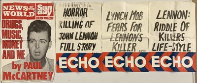 Lot 87 - THE BEATLES - ORIGINAL LIVERPOOL ECHO BILLBOARD POSTERS.