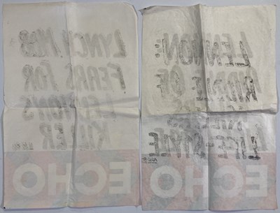 Lot 87 - THE BEATLES - ORIGINAL LIVERPOOL ECHO BILLBOARD POSTERS.