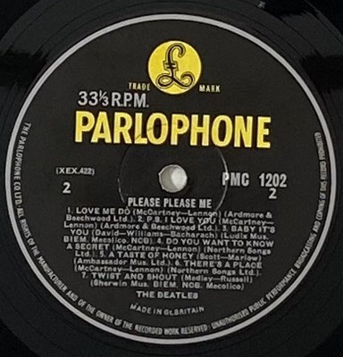 Lot 34 - THE BEATLES - PLEASE PLEASE ME LP (PMC 1202 - FOURTH MONO WITH FIRST PRESSING SLEEVE)