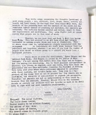 Lot 523 - U2 INTEREST - MOUNT TEMPLE SCHOOL MAGAZINE WITH ARTICLES BY U2 BAND MEMBERS.