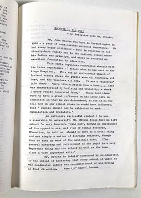 Lot 523 - U2 INTEREST - MOUNT TEMPLE SCHOOL MAGAZINE WITH ARTICLES BY U2 BAND MEMBERS.