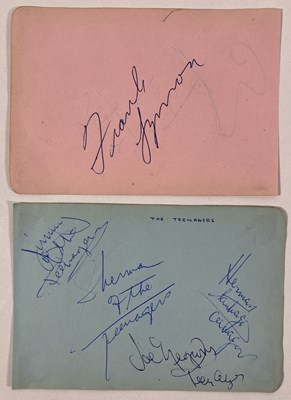Lot 284 - 1960S STARS - AUTOGRAPHS - FRANKIE LYMON AND THE TEENAGERS.