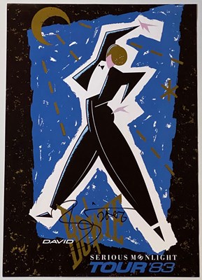 Lot 266 - DAVID BOWIE SIGNED SERIOUS MOONLIGHT POSTER