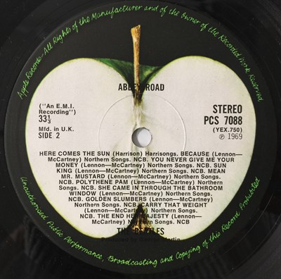 Lot 56 - THE BEATLES - ABBEY ROAD LP (ORIGINAL UK 'MISALIGNED' COPY - PCS 7088)