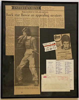 Lot 268 - DAVID BOWIE TORONTO 1974 DISPLAY INC TICKET STUB