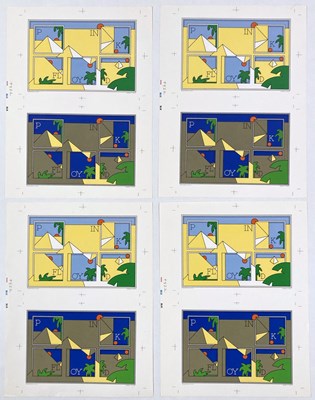 Lot 398 - PINK FLOYD - PROOF PRINTS OF STICKERS FROM DSOTM.