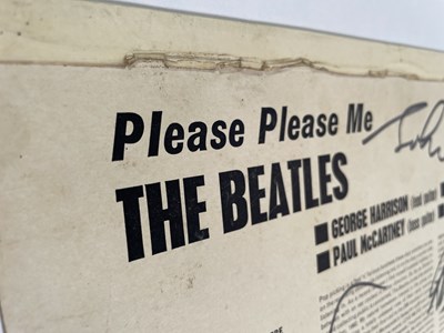 Lot 142 - THE BEATLES - A FULLY SIGNED COPY OF PLEASE PLEASE ME.