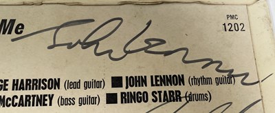 Lot 142 - THE BEATLES - A FULLY SIGNED COPY OF PLEASE PLEASE ME.