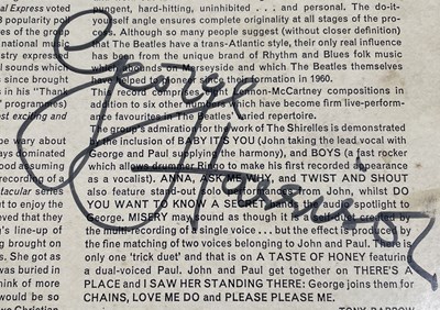 Lot 142 - THE BEATLES - A FULLY SIGNED COPY OF PLEASE PLEASE ME.