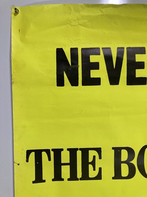 Lot 575 - THE SEX PISTOLS - NEVER MIND THE BOLLOCKS ORIGINAL BILLBOARD POSTER.