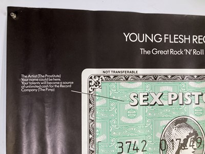 Lot 577 - THE SEX PISTOLS YOUNG FLESH REQUIRED POSTER.