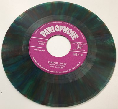 Lot 59 - THE BEATLES - YELLOW SUBMARINE C/W ELEANOR RIGBY 7" (GREEK MULTICOLOURED MARBLED VINYL - GMSP 109)