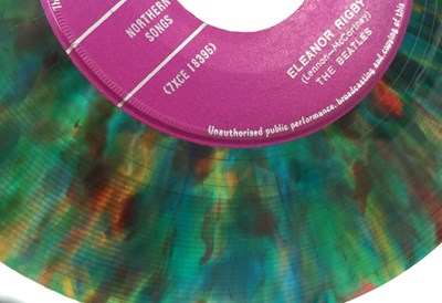 Lot 59 - THE BEATLES - YELLOW SUBMARINE C/W ELEANOR RIGBY 7" (GREEK MULTICOLOURED MARBLED VINYL - GMSP 109)