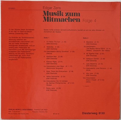 Lot 57 - VARIOUS (WITH THE BEATLES) - MUSIK ZUM MITMACHEN FOLGE 4 (MD SCHALLPLATTE 8130)