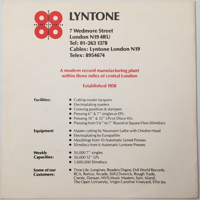 Lot 58 - FIRST BEATLES CHRISTMAS FLEXI - LYNTONE TEST PRESSING 7" (LYN 492)