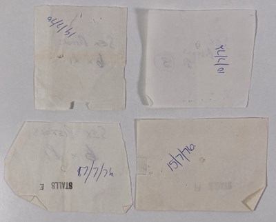 Lot 578 - THE SEX PISTOLS - HANDWRITTEN RECEIPTS FOR FREE TRADE HALL TICKETS