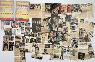 Lot 394 - ELVIS PRESLEY SCRAPBOOKS AND CUTTINGS.