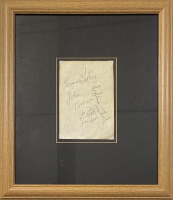 Lot 288 - THE WHO - A SET OF AUTOGRAPHS INC KEITH MOON.