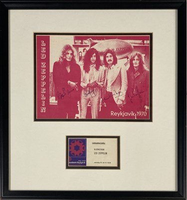 Lot 401 - LED ZEPPELIN - A SIGNED ORIGINAL REYKJAVIK 1970 HANDBILL.