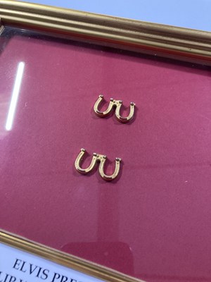 Lot 395 - ELVIS PRESLEY - OWNED AND WORN TIE CLIPS.