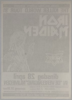 Lot 235 - IRON MAIDEN - A 1981 CONCERT POSTER.