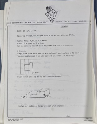 Lot 530 - CONTRACTS AND CONCERT BOOKING ARCHIVE - QUEEN 1982-1986.