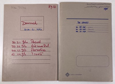 Lot 533 - CONTRACTS AND CONCERT BOOKING ARCHIVE - THE DAMNED - 1985/87.