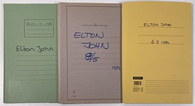 Lot 540 - CONTRACTS AND CONCERT BOOKING ARCHIVE - ELTON JOHN, 1983/1984.