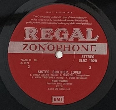 Lot 972 - NORTHWIND - SISTER, BROTHER, LOVER LP (UK ORIGINAL - PROG - REGAL SLRZ 1020)