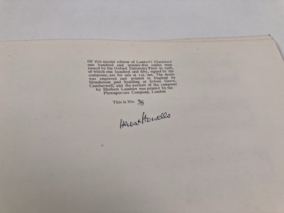 Lot 320 - CLASSICAL MUSIC INTEREST - HERBERT HOWELLS (1892-1983) - SIGNED LIMITED EDITION COPY OF 'LAMBERT'S CLAVICHORD'.