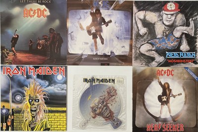 Lot 976 - IRON MAIDEN/ AC/DC AND RELATED - LPs/ 12"