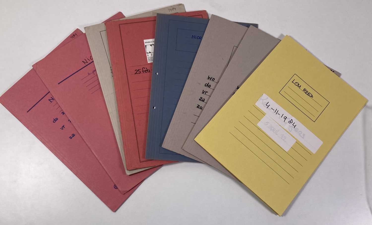 Lot 547 - CONTRACTS AND CONCERT BOOKING ARCHIVE - LOU REED/NICO INC LOU REED SIGNED, 1982-1987.