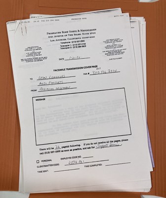 Lot 549 - CONTRACTS AND CONCERT BOOKING ARCHIVE - BOB DYLAN, 1984-1991.