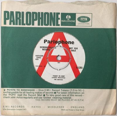 Lot 68 - THE BEATLES - TICKET TO RIDE 7" - ORIGINAL UK DEMO (R 5265)