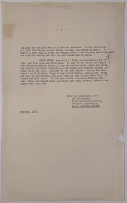 Lot 172 - THE BEATLES - THE FIRST PRESS RELEASE, OCT 1962.