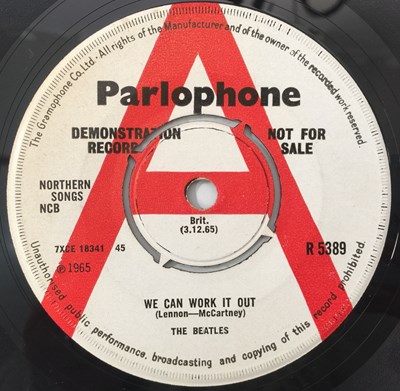 Lot 70 - THE BEATLES - WE CAN WORK IT OUT/DAY TRIPPER 7" - ORIGINAL UK DEMO (PARLOPHONE R 5389)