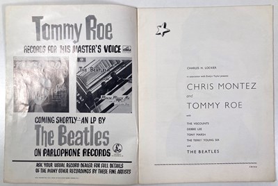 Lot 108 - THE BEATLES - ORIGINAL 1963 SPRING TOUR PROGRAMME - CHRIS MONTEZ / TOMMY ROE.