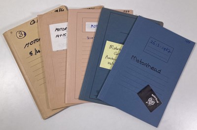 Lot 550 - CONTRACTS AND CONCERT BOOKING ARCHIVE - MOTORHEAD, 1981-1991.