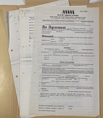 Lot 553 - CONTRACTS AND CONCERT BOOKING ARCHIVE - BLONDIE/DEBBIE HARRY, 1977-1991.