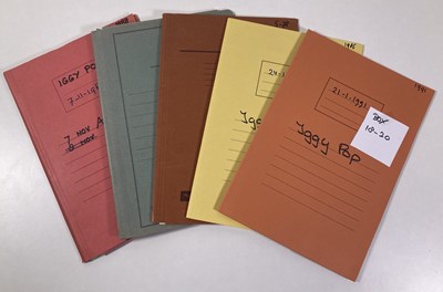 Lot 554 - CONTRACTS AND CONCERT BOOKING ARCHIVE - IGGY POP,  1977-1991.